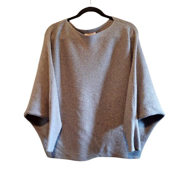 Philosophy Republic Clothing Sweaters - Philosophy Republic Shimmery Metallic Clothing Women's 2X Gray Batwing Sweater
